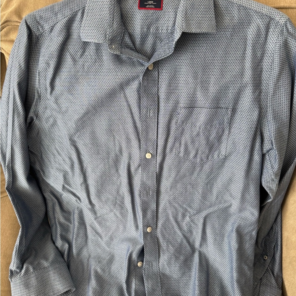 UNTUCKit Men's Navy Patterned Button Down Shirt